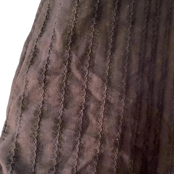 LOFT | NWOT | PLEATED BUTTON FRONT BOHO BROWN TOP | SIZE: 8 - Picture 6 of 8